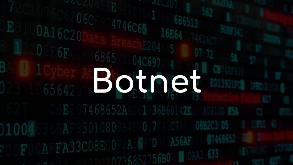Parede de códigos com botnet.